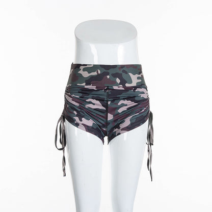 High Waist Camouflage Yoga Shorts