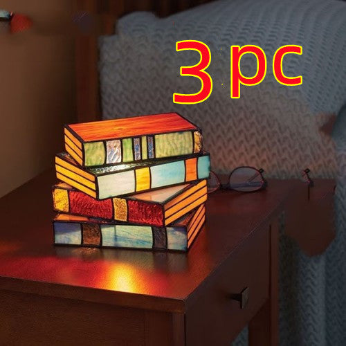 Stacked Books Resin Table Lamp