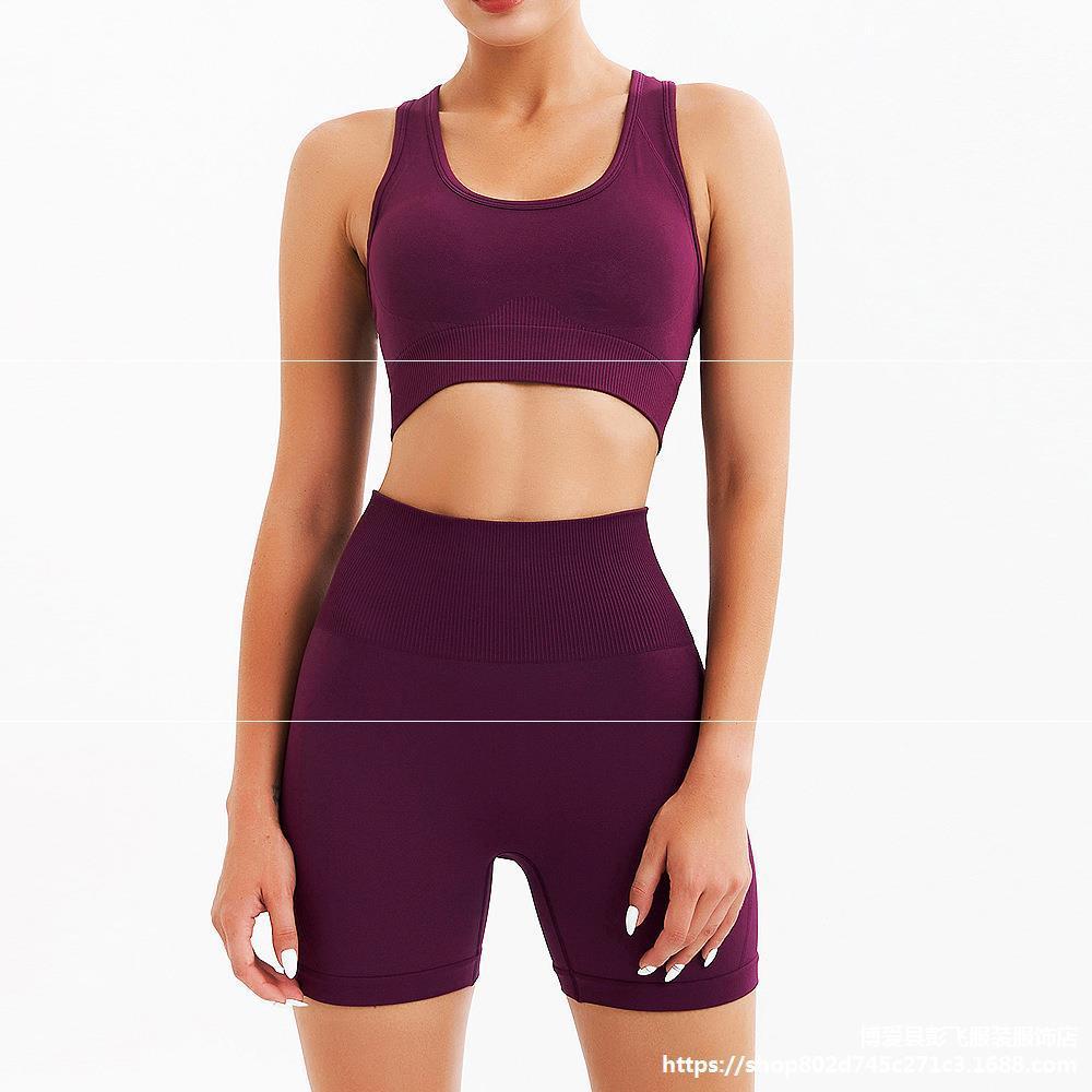 Seamless Gym Suit Bra & Shorts