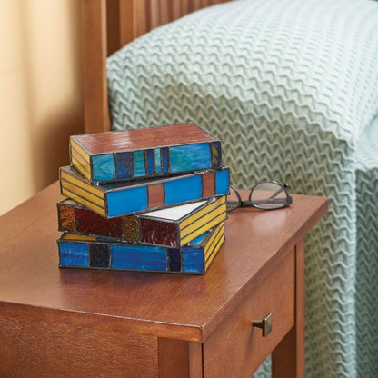 Stacked Books Resin Table Lamp